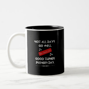 Tasse 2 Couleurs Vibes positives et citations motivationnelles Conc