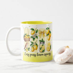 Tasse 2 Couleurs Vibrant Été Citron Prépa Éclatant