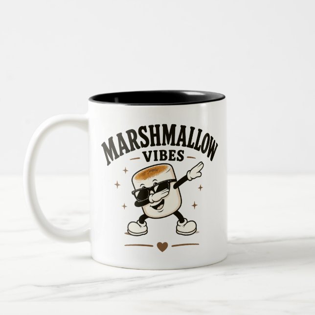 Tasse 2 Couleurs Vibrations de guimauve (Gauche)