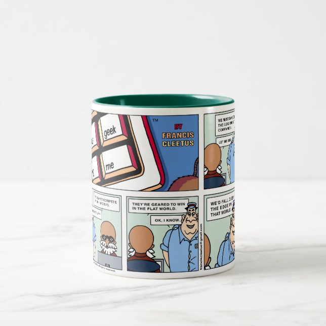 Tasse 2 Couleurs Victoire dans le monde plat ! (Centre)