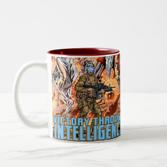 Tasse 2 Couleurs Victoire par l'intelligence par Al Rio (Gauche)