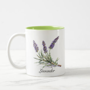 Tasse 2 Couleurs Vie de plantes : Lavande, personnalisable