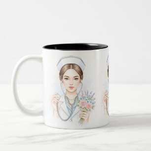 Tasse 2 Couleurs Vie d'infirmière – Force douce