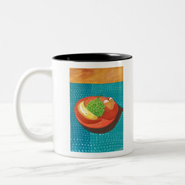 Tasse 2 Couleurs Vie morte - Fruit sur la plaque (Gauche)