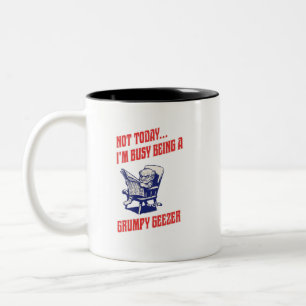 Tasse 2 Couleurs Vieil homme grincheux occupé