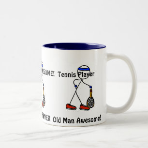 Tasse 2 Couleurs Vieil homme impressionnant ! Joueur de tennis