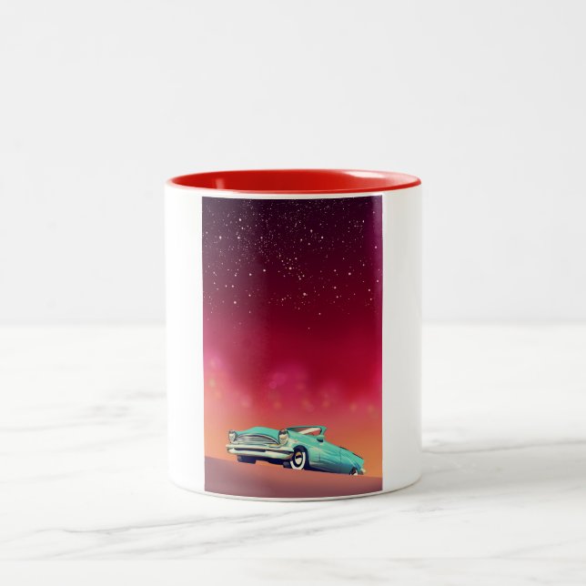 Tasse 2 Couleurs Vieille voiture de collection (Centre)