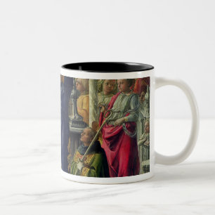 Tasse 2 Couleurs Vierge et enfant entourés par des anges