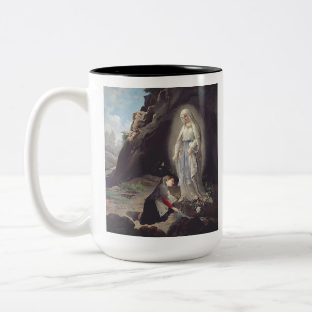 Tasse 2 Couleurs Vierge Marie de Lourdes (Gauche)