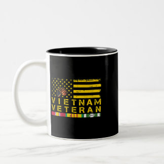 Tasse 2 Couleurs Vietnam Vétérinaire Distress American Flag 178
