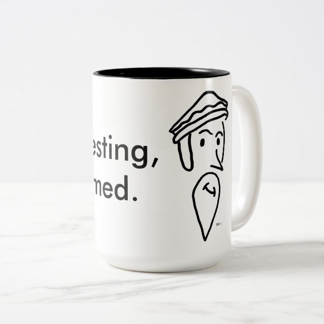 Tasse 2 Couleurs Vieux, repos, reformé (Devant droit)