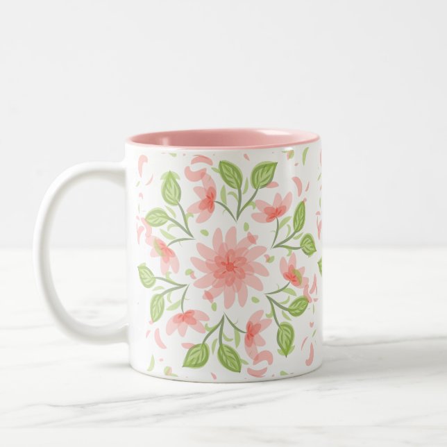 Tasse 2 Couleurs Vigne rose (Gauche)