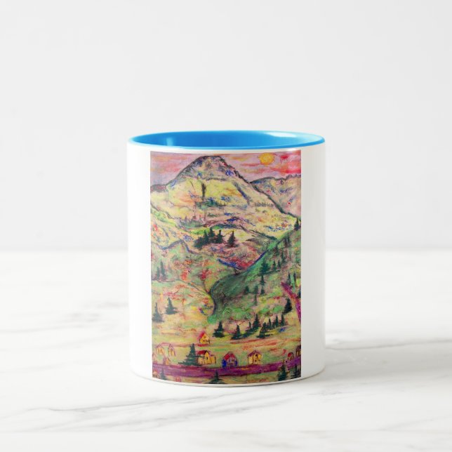 Tasse 2 Couleurs village de colorado (Centre)