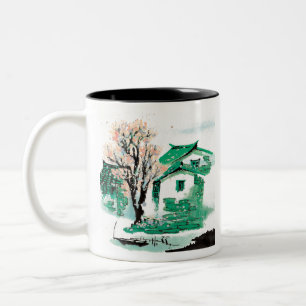 Tasse 2 Couleurs Village de peinture naturelle