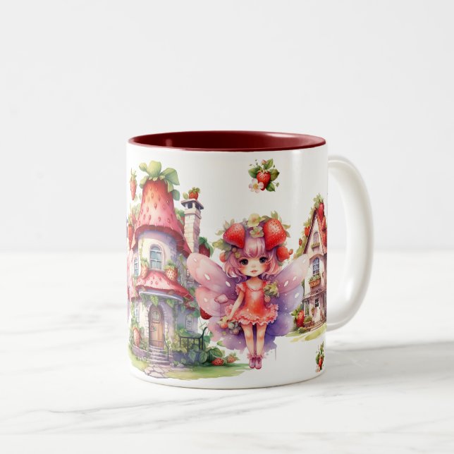Tasse 2 Couleurs Village des fraises (Devant droit)