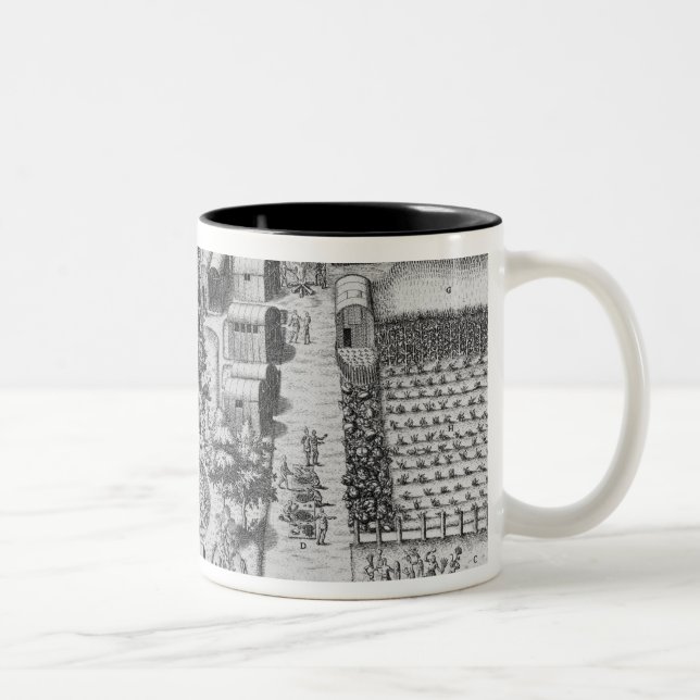 Tasse 2 Couleurs Village indien de Secoton (Droit)