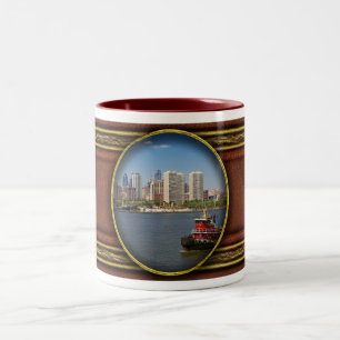 Tasse 2 Couleurs Ville - Camden, NJ - La ville de Philadelphie