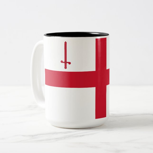 Tasse 2 Couleurs Ville de Londres (Angleterre) (capitale britanniqu (Devant gauche)