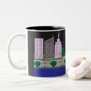 Tasse 2 Couleurs Ville nocturne