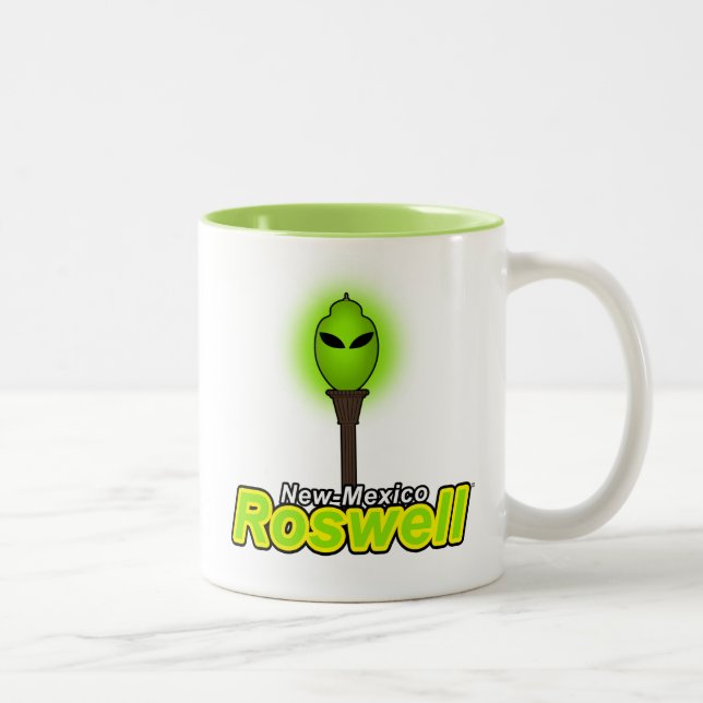 Tasse 2 Couleurs Ville Nouveau Mexique de Roswell (Droit)