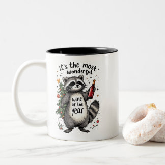 Tasse 2 Couleurs Vin de l'année le plus merveilleux Raccoon