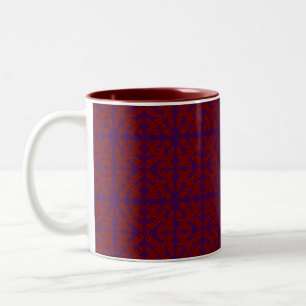 Tasse 2 Couleurs Vin profond rouge et violet foncé minuscule design
