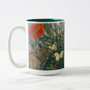 Tasse 2 Couleurs Vincent van Gogh - Papillons et Coquelicots