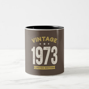 Tasse 2 Couleurs Vintage 1973 - 49e anniversaire Retro Classic
