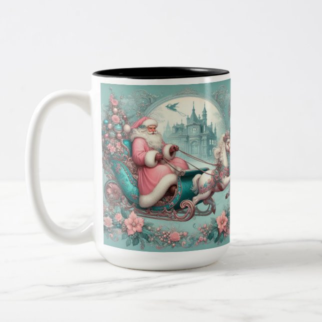 Tasse 2 Couleurs Vintage Christmas  (Gauche)