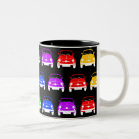 Vintage Classic Fiat 500 Rainbow