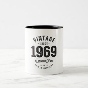 Tasse 2 Couleurs Vintage depuis 1969 - 53ème anniversaire Retro Cla