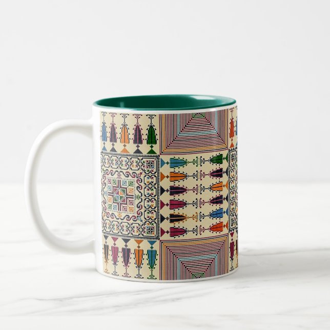 Tasse 2 Couleurs Vintage Maroc Motif (Gauche)