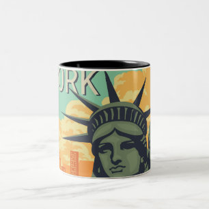 Tasse 2 Couleurs Vintage New York