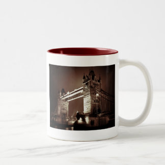 Tasse 2 Couleurs Vintage Sepia London Tower Bridge