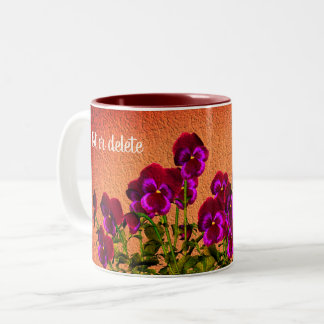 Tasse 2 Couleurs Violets Violets Violets Sur Papier Vieilli Personn
