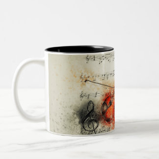 Tasse 2 Couleurs Violon Musique Danse Concert Waltz Man Woman