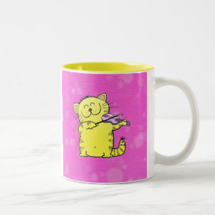 Tasse 2 Couleurs Violoniste mignon de chaton