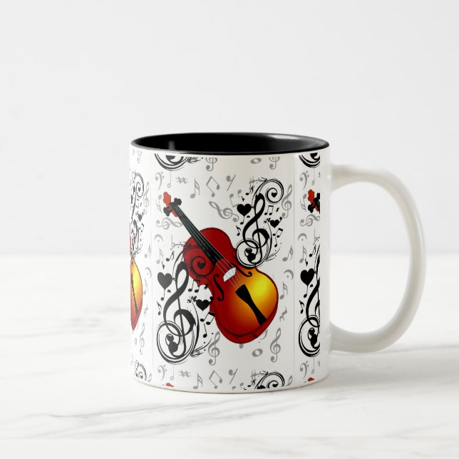 Tasse 2 Couleurs Violoniste, Rock House_ (Droit)