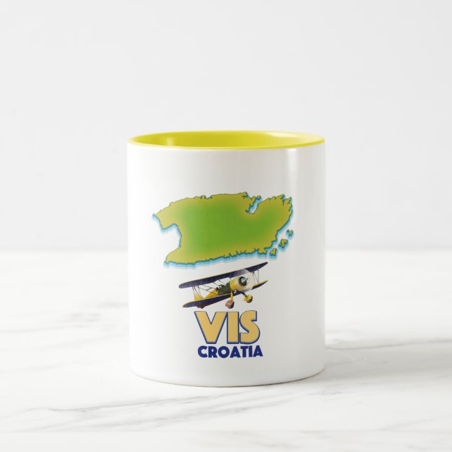 Tasse 2 Couleurs Vis carte Croatie (Centre)