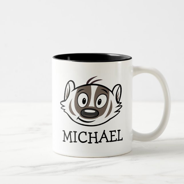 Tasse 2 Couleurs Visage de blaireau de boomer du raton laveur | de (Droit)