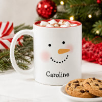 Visage de Bonhomme de Neige Joyeux Nom Personnalis