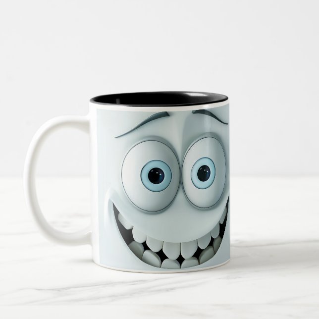 Tasse 2 Couleurs Visage Sarcastique 3D (Gauche)