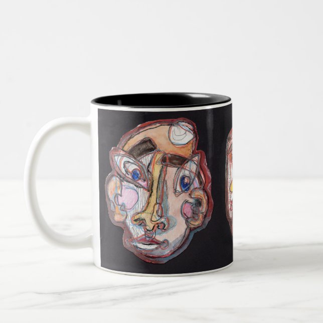 Tasse 2 Couleurs Visages (Gauche)