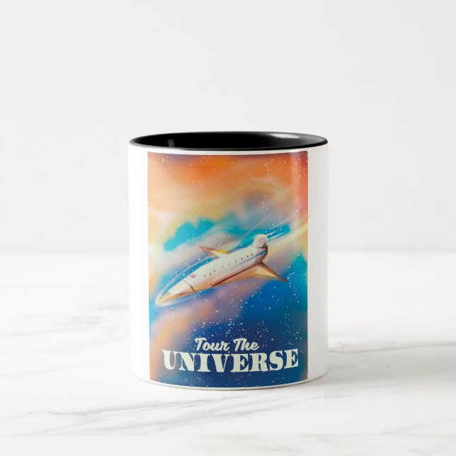 Tasse 2 Couleurs Visitez le vaisseau spatial Universe (Centre)