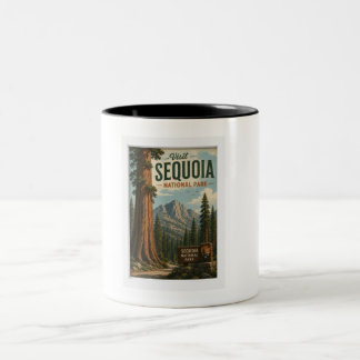 Tasse 2 Couleurs Visitez Sequoia National Park Voyage Vintage