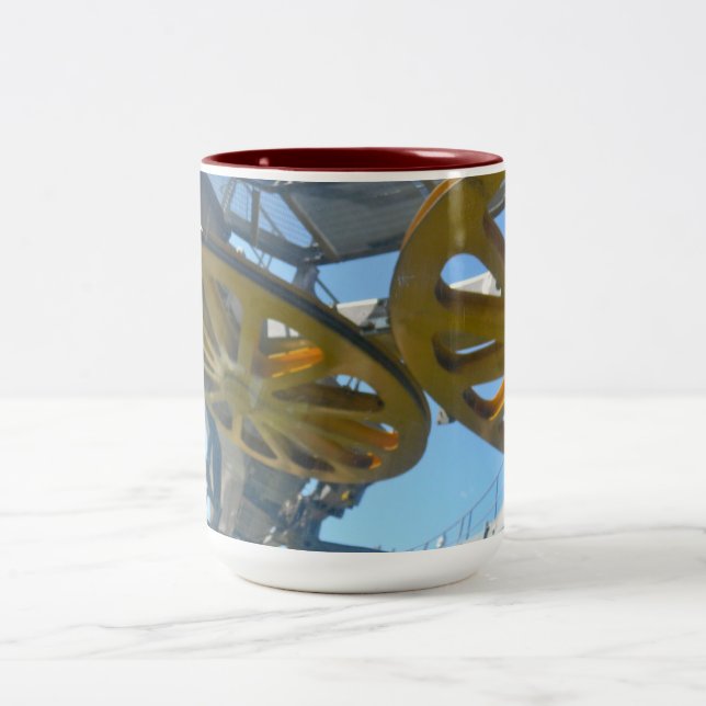 Tasse 2 Couleurs Vitesses de funiculaire de Monjuic, tramway (Centre)