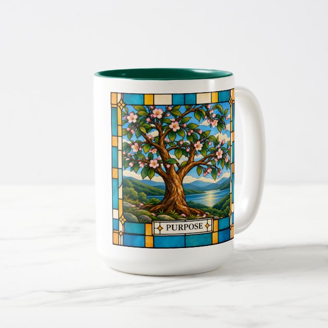 Tasse 2 Couleurs Vitraux de sens (Devant droit)