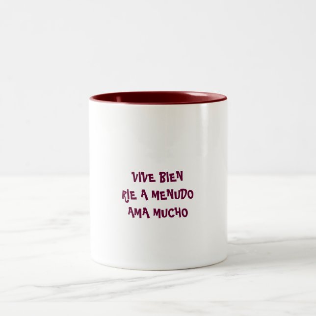 TASSE 2 COULEURS VIVE BIEN RIE A MENUDOAMA MUCHO (Centre)