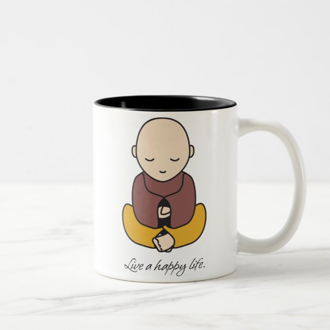 Tasse 2 Couleurs Vivent une vie heureuse (Droit)