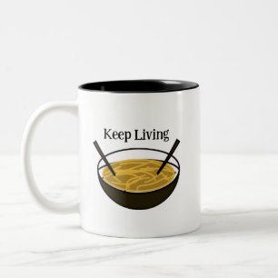 Tasse 2 Couleurs Vivez – Conception de dessins animés positifs et m